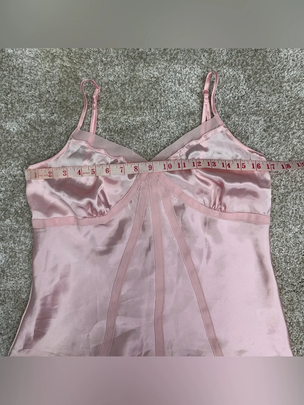 Cato Women's Pink Silky Mesh Trimmed Adjustable Strap Camisole Size Small